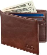 👜 genuine leather bifold wallet with rfid blocking - stylish design logo