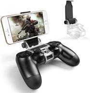 convenient ps4 controller phone holder with 180 degree rotation for ultimate gaming experience - compatible with sony playstation 4, ps4 slim, ps4 pro, android s10 s10+/s20/s20+5g note 10 9 8 lg htc moto lg - includes otg cable - fits max 6 inch phones logo