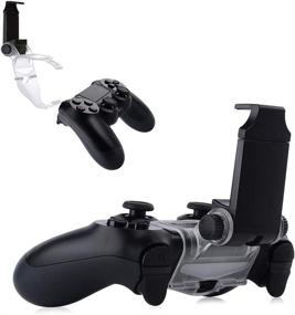 img 3 attached to Convenient PS4 Controller Phone Holder with 180 Degree Rotation for Ultimate Gaming Experience - Compatible with Sony Playstation 4, PS4 Slim, PS4 Pro, Android S10 S10+/S20/S20+5G Note 10 9 8 LG HTC Moto LG - Includes OTG Cable - Fits Max 6 inch Phones