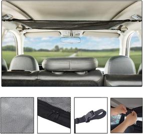 img 2 attached to WETDCQ Car Ceiling Cargo Net Pocket: Adjustable Interior Mesh Bag for Convenient Long Trip Storage