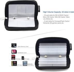 img 2 attached to 📸 Efficient Green SD Card Case: 22-Slot Zippered Memory Card Holder and Storage Wallet for SD, Micro SD, CF, SDXC, SDHC, MMC