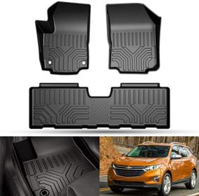 img 4 attached to 🚗 BRYGHT Front and Rear Floor Mat Set for 2018-2020 Chevrolet Equinox | 2 Row All Weather Protection Automotive Mat Liners (Black)