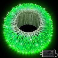 outdoor christmas lights 500led 197ft long christmas lights memory 8 modes fairy light plug in waterproof led string lights for xmas tree wedding holiday party thanksgiving decoration green logo