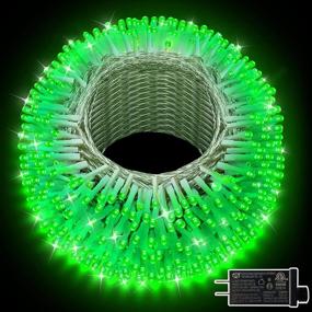 img 4 attached to Outdoor Christmas Lights 500LED 197Ft Long Christmas Lights Memory 8 Modes Fairy Light Plug In Waterproof LED String Lights For Xmas Tree Wedding Holiday Party Thanksgiving Decoration Green