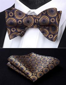 img 3 attached to 🎀 HISDERN Bowtie Formal Tuxedo Self-tie - Men's Accessories and Ties: Cummerbunds & Pocket Squares