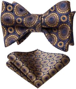 img 4 attached to 🎀 HISDERN Bowtie Formal Tuxedo Self-tie - Men's Accessories and Ties: Cummerbunds & Pocket Squares