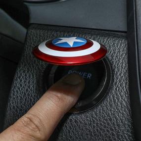 img 2 attached to Captain America Auto Start Ring - ABS Cover for General Motors Ignition Switch & Car Engine Start Button Trim