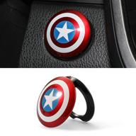 captain america auto start ring - abs cover for general motors ignition switch & car engine start button trim logo