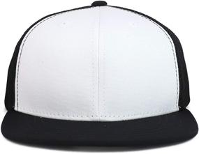 img 2 attached to Get a Trendy Look with our Youth Stylish Flat Bill Structured Mesh Back Snapback Trucker Cap