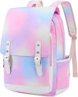 junlion vintage backpack rainbow rucksack logo