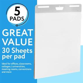 img 3 attached to 📝 IMPRESA Premium Self-Stick Easel Pads - 5-Pack, 25 x 30 Inches, 30 Sheets Per Pad - High-Quality Paper, Strong Staples, Sticky Easel Poster Chart Pads - Ideal for Wall Displays