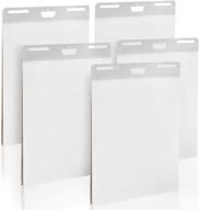 📝 impresa premium self-stick easel pads - 5-pack, 25 x 30 inches, 30 sheets per pad - high-quality paper, strong staples, sticky easel poster chart pads - ideal for wall displays logo