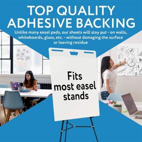 img 2 attached to 📝 IMPRESA Premium Self-Stick Easel Pads - 5-Pack, 25 x 30 Inches, 30 Sheets Per Pad - High-Quality Paper, Strong Staples, Sticky Easel Poster Chart Pads - Ideal for Wall Displays