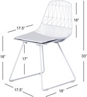 🪑 набор из 2 стульев для обеденного стола ac pacific из металла с искусственной кожаной подушкой на матовом белом цвете - улучшенная оптимизация для поисковых систем логотип