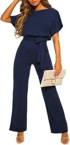 img 3 attached to Happy Sailed Casual Sleeve Jumpsuits Women's Clothing for Jumpsuits, Rompers & Overalls