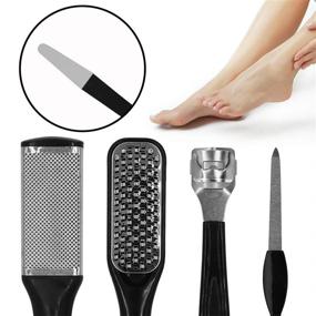 img 1 attached to 👣 Synchain 22-in-1 Stainless Steel Professional Pedicure Kit - Foot File Scraper for Dead Skin, Callus Remover, Nail Clipper & Foot Care Set for Women and Men - Salon-Quality at Home