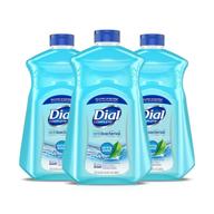 dial antibacterial liquid hand soap refill, spring water, 52oz (pack of 3) - germ-fighting hand cleanser for daily hygiene logo
