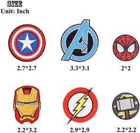 img 3 attached to 20 Assorted Superhero Patches for Clothes, DIY Sew Iron-on Appliques 🦸 - Super Hero Embroidered Patch for Fabric Repair (20 PCS, Superhero Series)