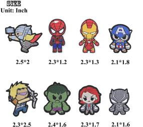 img 2 attached to 20 Assorted Superhero Patches for Clothes, DIY Sew Iron-on Appliques 🦸 - Super Hero Embroidered Patch for Fabric Repair (20 PCS, Superhero Series)