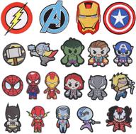 20 assorted superhero patches for clothes, diy sew iron-on appliques 🦸 - super hero embroidered patch for fabric repair (20 pcs, superhero series) logo