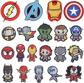 img 4 attached to 20 Assorted Superhero Patches for Clothes, DIY Sew Iron-on Appliques 🦸 - Super Hero Embroidered Patch for Fabric Repair (20 PCS, Superhero Series)