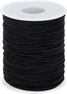 💫 black elastic bracelet string by selizo - 1.2mm jewelry stretch cord for bracelets, necklaces, beading, and sewing - 109 yards logo