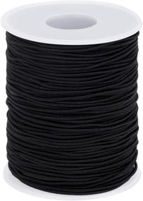 img 4 attached to 💫 Black Elastic Bracelet String by Selizo - 1.2MM Jewelry Stretch Cord for Bracelets, Necklaces, Beading, and Sewing - 109 Yards