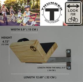 img 3 attached to 🚲 Wood and Steel Thunder Solutions Bike Wall Mount - Versatile V-Shaped Indoor Rack for Various Frame Designs, Horizontal and Vertical Bicycle Storage Holder Hanger