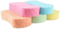 🧽 5-piece mix color car wash sponges: versatile cleaning scrubbers for kitchen with vacuum compressed packing logo