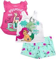👚 adorable disney girls 3pc shirts: stylish short-sleeved clothing for young girls logo