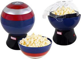 img 4 attached to Optimized Search: Marvel Legends Captain America Popcorn Maker Set - Captain America Shield Popcorn Bowl & Air Popper, Marvel Gifts