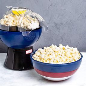 img 3 attached to Optimized Search: Marvel Legends Captain America Popcorn Maker Set - Captain America Shield Popcorn Bowl & Air Popper, Marvel Gifts