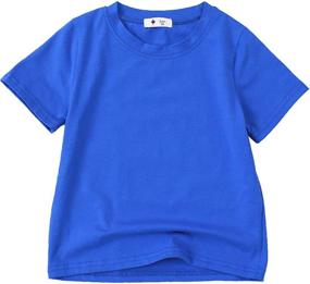 img 4 attached to KISBINI Unisex Girls Short Sleeve Tee: Comfortable Cotton T-Shirt for Toddler Girls and Boys