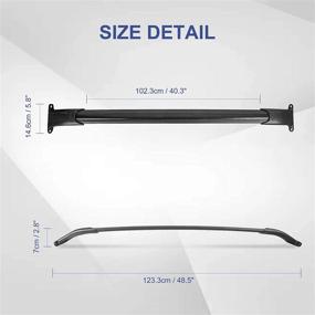 img 2 attached to 🚘 Top-rated Roof Rack Cross Bar Rail for GMC Yukon/Chevy Tahoe/Cadillac Escalade - 2015-2020 Cargo Racks Rooftop Luggage Canoe Kayak Carrier Rack