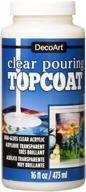 🖌️ enhance and protect your artwork with decoart clear pouring topcoat ds134 – 16 fl oz/473 ml logo