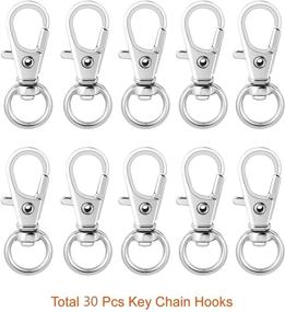 img 3 attached to 🔗 Set of 60 WXJ13 Swivel Lobster Clasp Lanyard Snap Hooks with Key Rings