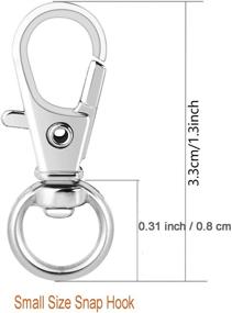 img 1 attached to 🔗 Set of 60 WXJ13 Swivel Lobster Clasp Lanyard Snap Hooks with Key Rings