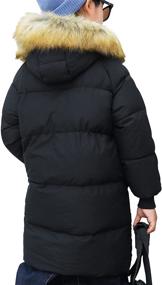 img 3 attached to Unisex Black Long Fur Collar Jacket – Children's White Duck Down Jacket, Ideal for 3-4T Baby in Autumn and Winter