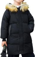 unisex black long fur collar jacket – children's white duck down jacket, ideal for 3-4t baby in autumn and winter logo