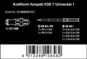 img 3 attached to Wera 5003470001 Набор отверток с изолированными сменными лезвиями KK VDE 60i/7 в чехле (SLOT/PH), 7 штук: Комплексный набор инструментов с изоляцией для повышения безопасности.