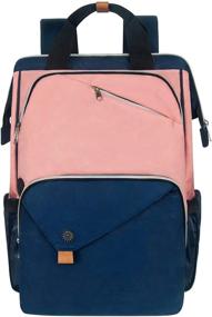 img 2 attached to Hap Tim Women's Laptop Backpack, Stylish Pink Travel and Work Bag (Model 7651-BP)