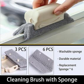 img 3 attached to 13 PCS Hand-held Window Groove Cleaning Brush Set - Effective Window Track Cleaning Tools for Sliding Doors, Sills, Tile Lines, Shutters, Car Vents, Keyboards - Small Clean Kit