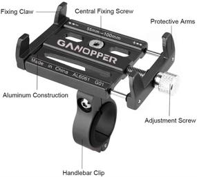 img 1 attached to 📱 GANOPPER Крепление для мобильного телефона на велосипеде - Универсальное крепление для смартфона на мотоциклах, велосипедах, горных велосипедах, квадроциклах и скутерах - Совместимо с iPhone X XR Xs 7s 8 Plus - Черное