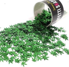 img 4 attached to Vibrant Green Confetti Marijuana Leaf - Retail Pack #9713 QS0: Striking Décor Accent with a Playful Twist