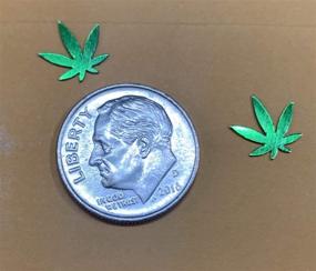 img 1 attached to Vibrant Green Confetti Marijuana Leaf - Retail Pack #9713 QS0: Striking Décor Accent with a Playful Twist