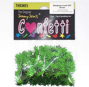 img 3 attached to Vibrant Green Confetti Marijuana Leaf - Retail Pack #9713 QS0: Striking Décor Accent with a Playful Twist