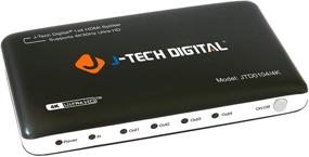 img 4 attached to Powerful 4K HDMI Splitter by J-Tech Digital | Ultra HD 3840x2160 Resolution | 3D Support | 4 Ports HDMI Splitter 1X4