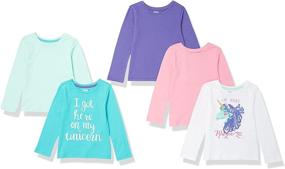 img 3 attached to Spotted Zebra Girls' Long-Sleeve T-Shirts: Stylish & Comfortable Tops for Girls