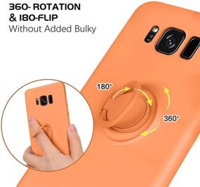 img 3 attached to DOMAVER For Samsung Galaxy S8 Case 360° Ring Holder Kickstand (Support Car Mount) Slim Silicone Soft Rubber Microfiber Lining Cushion Protective Shockproof Phone Cover For Samsung S8 Portable Audio & Video