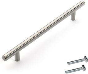 img 1 attached to 🔧 Dynasty Hardware P-1025-SN European 25-Inch Bar Pull in Satin Nickel Finish